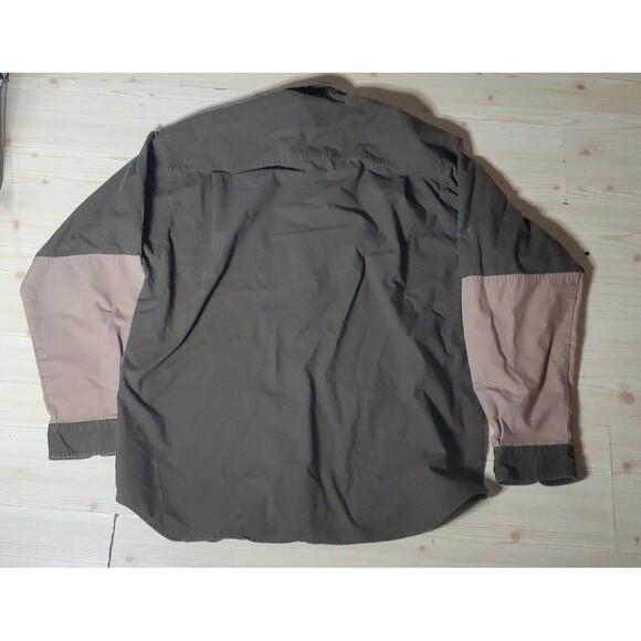 Vintage Columbia Trap Shooting Shirt Mens L Button Up Outdoor Hunting Brown - Picture 6 of 8